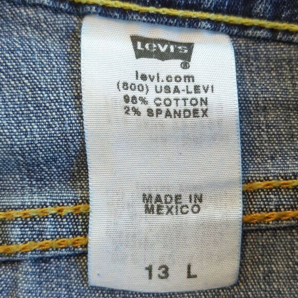 Vintage Y2K Levi’s 519 Flare Jeans Women’s Sz 13 Long Stretch Slim Fit Mid rise - Picture 7 of 15